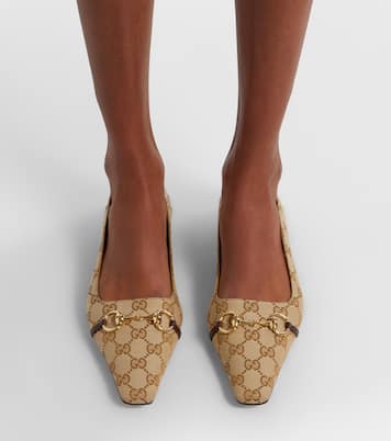 Vittoria Horsebit GG Canvas ballet flats | Gucci