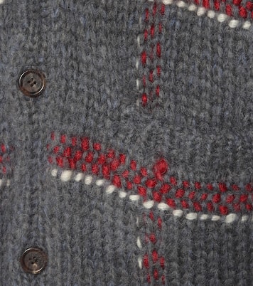 Checked mohair-blend cardigan | Undercover
