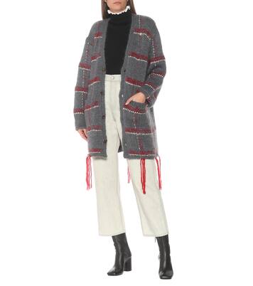 Checked mohair-blend cardigan | Undercover