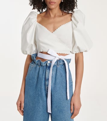 Top cropped in cotone | Miu Miu