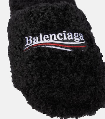 Furry faux shearling slides | Balenciaga