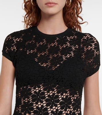 Cotton embroidered midi dress | Jil Sander
