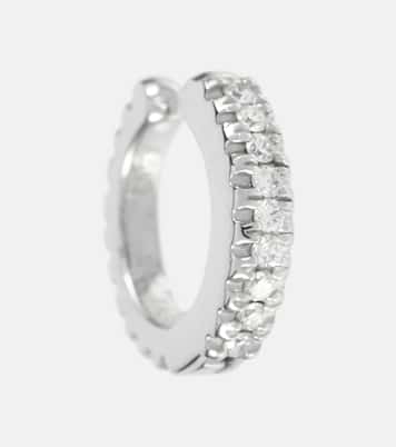 Diamond Eternity 18kt white gold single ear cuff with diamonds | Maria Tash