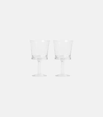 Jour set of 2 white wine glasses | Nude