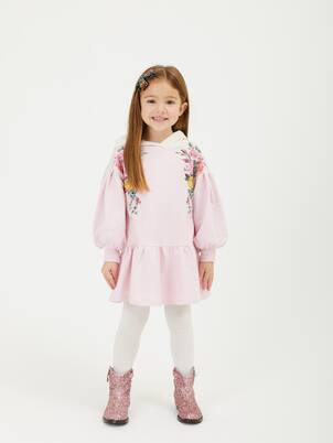 Robe à capuche en coton mélangé | Monnalisa
