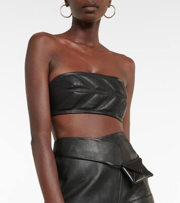 Top matelassé en cuir | David Koma