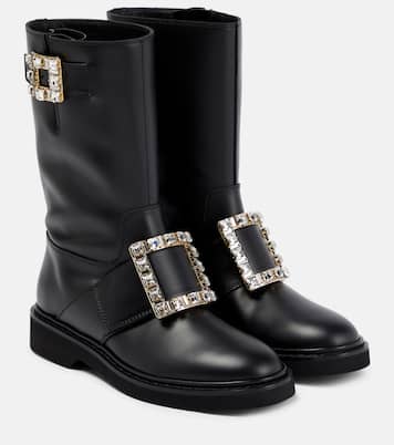 Viv' Rangers Strass leather boots | Roger Vivier