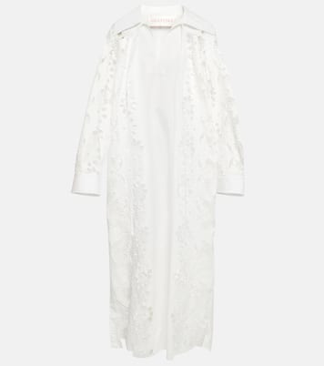 Abito midi in cotone con ricamo | Valentino