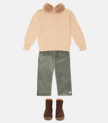 Freder faux fur-trimmed sweater | Donsje