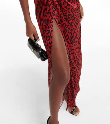 Leopard-print silk-blend satin gown | Dolce&Gabbana
