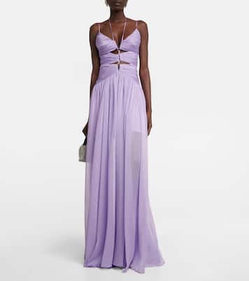Cutout chiffon gown | Rasario