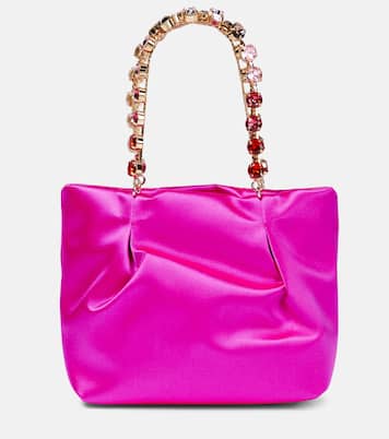 Tote Galactic mini de satén adornado | Aquazzura