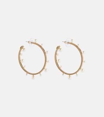 Orecchini a cerchio Odetta con perle bijoux | Jennifer Behr