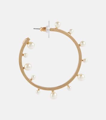 Orecchini a cerchio Odetta con perle bijoux | Jennifer Behr