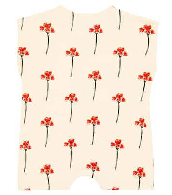 Baby - Jumpsuit corta Ape in cotone con stampa | The Animals Observatory