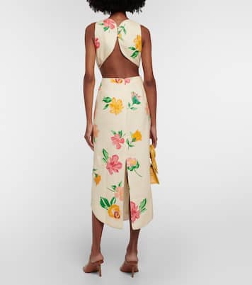 Abito midi in lino con cut-out | Alémais