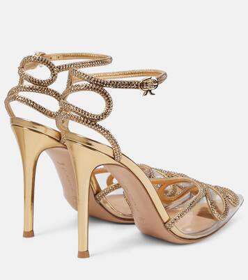 Sandali in pelle e PVC con cristalli | Gianvito Rossi