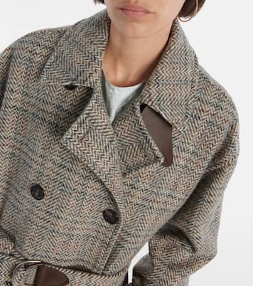 Herringbone wool and cashmere-blend coat | Loro Piana