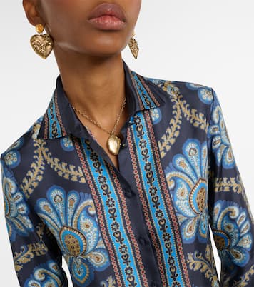 Camicia in twill di seta con stampa | Etro