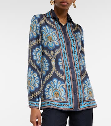 Camicia in twill di seta con stampa | Etro