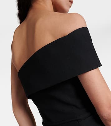 Vestido midi asimétrico de crepé | Safiyaa