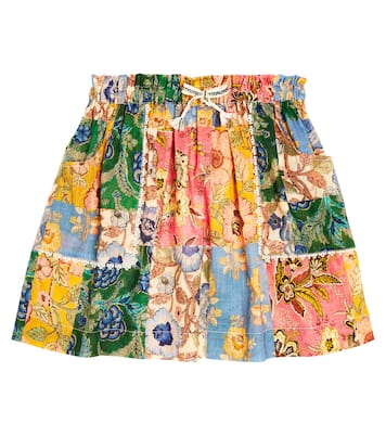 Falda Junie de algodón con patchwork | Zimmermann Kids