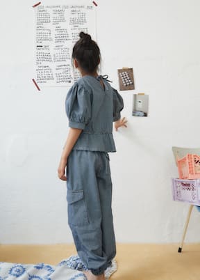 Jeans cargo Ventura a righe | The New Society