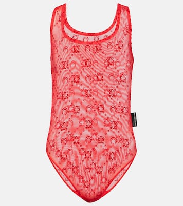 Moonogram embroidered mesh bodysuit | Marine Serre