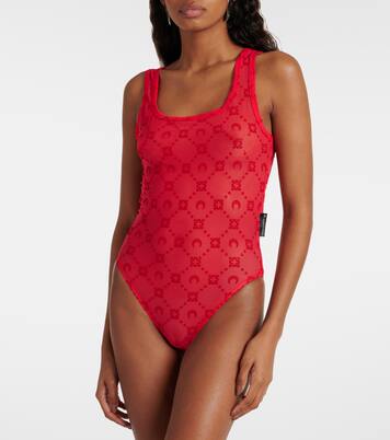 Moonogram embroidered mesh bodysuit | Marine Serre