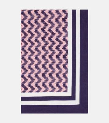 Jaipur Large printed linen tablecloth | Aquazzura Casa