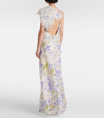 Abito lungo Natura in organza di lino e seta | Zimmermann