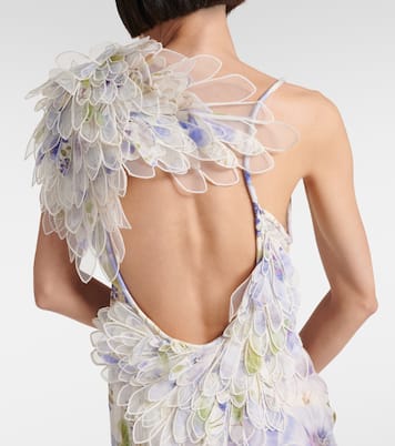 Abito lungo Natura in organza di lino e seta | Zimmermann