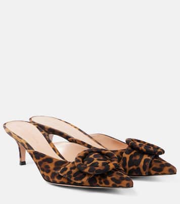 Portofino 55 leopard-print suede mules | Gianvito Rossi