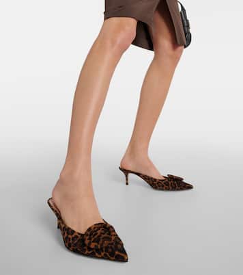 Portofino 55 leopard-print suede mules | Gianvito Rossi