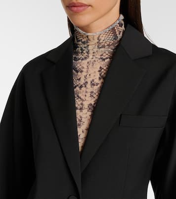 Ecru oversized virgin wool blazer | Sportmax