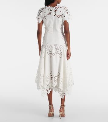 Guipure lace midi dress | Oscar de la Renta