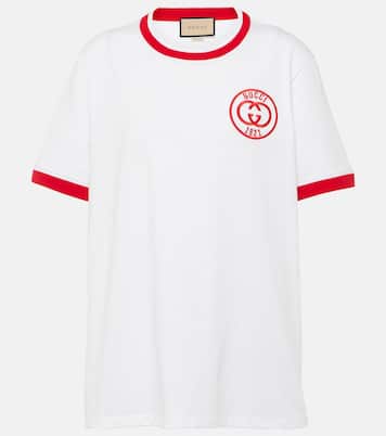 Camiseta de jersey de algodón bordada | Gucci