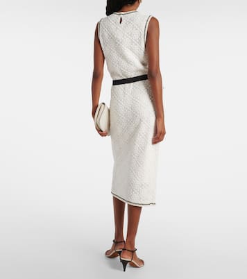 Vestido midi de algodón con cinturón | Tory Burch