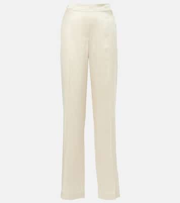 Pantaloni regular Tova in raso di seta | Joseph