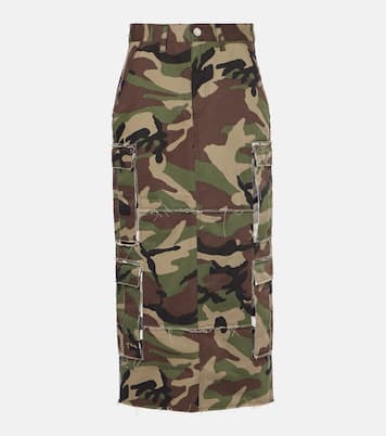 Midirock Camouflage aus Baumwolle | Vetements
