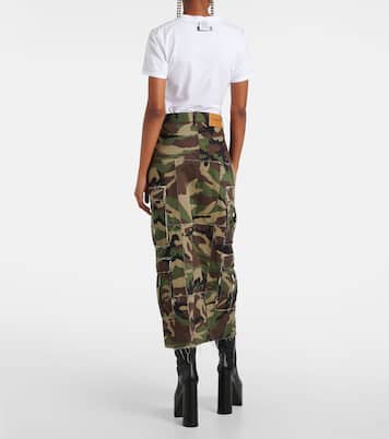Midirock Camouflage aus Baumwolle | Vetements