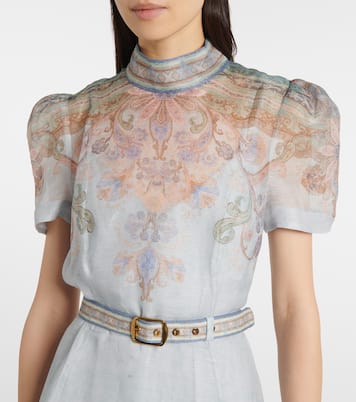 Robe midi Eden en lin et soie | Zimmermann