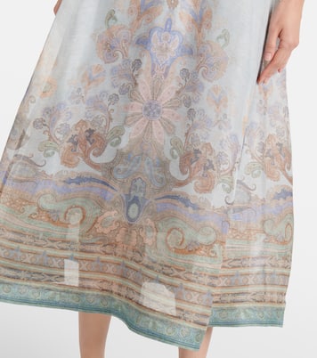Robe midi Eden en lin et soie | Zimmermann