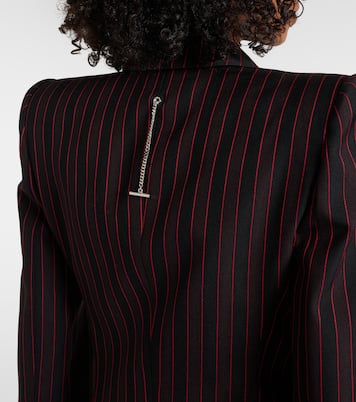 Blazer monopetto in lana a righe | McQueen