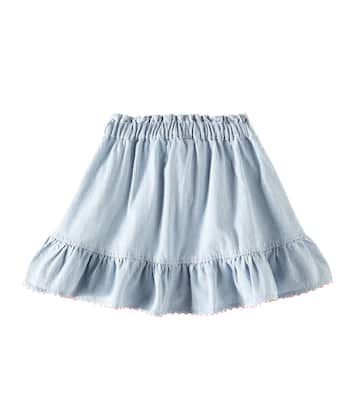Jupe Wylie rayée en jean | Zimmermann Kids
