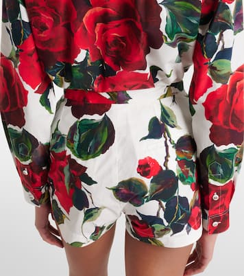 Shorts in cotone con stampa | Dolce&Gabbana