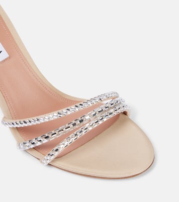 Milagros 75 embellished leather sandals | Aquazzura