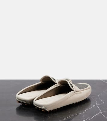 Mules in suede con monili | Brunello Cucinelli