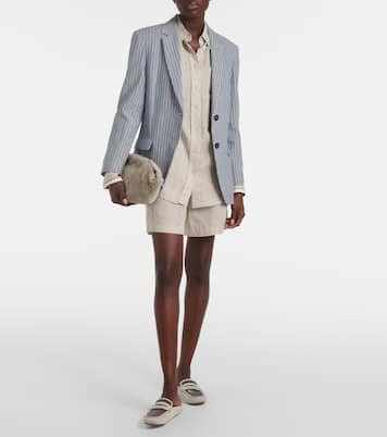 Mules in suede con monili | Brunello Cucinelli