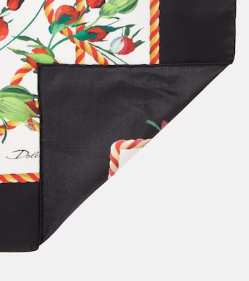 Foulard in twill di seta con stampa | Dolce&Gabbana